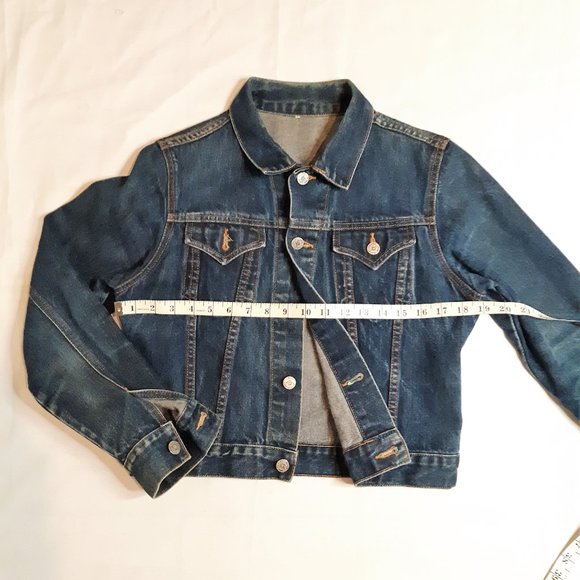 Denim Jean Cotton Long Sleeve 90's Grunge Jacket Top Vintage EUC Medium - Picture 9 of 13